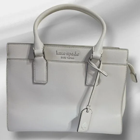 Kate Spade Cameron Medium Satchel White Crossbody Shoulder Bag - Picture 10 of 10